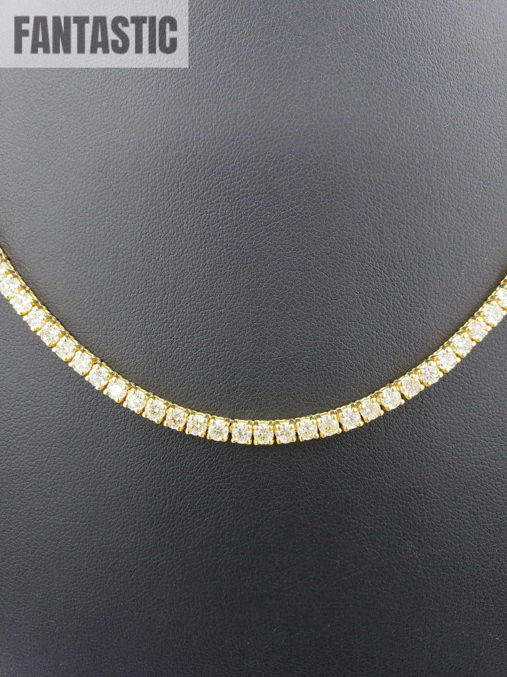 14K Gold- Diamond Tennis Chain 23.5 Grams
