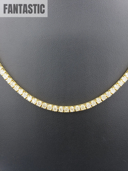 14K Gold- Diamond Tennis Chain 23.5 Grams