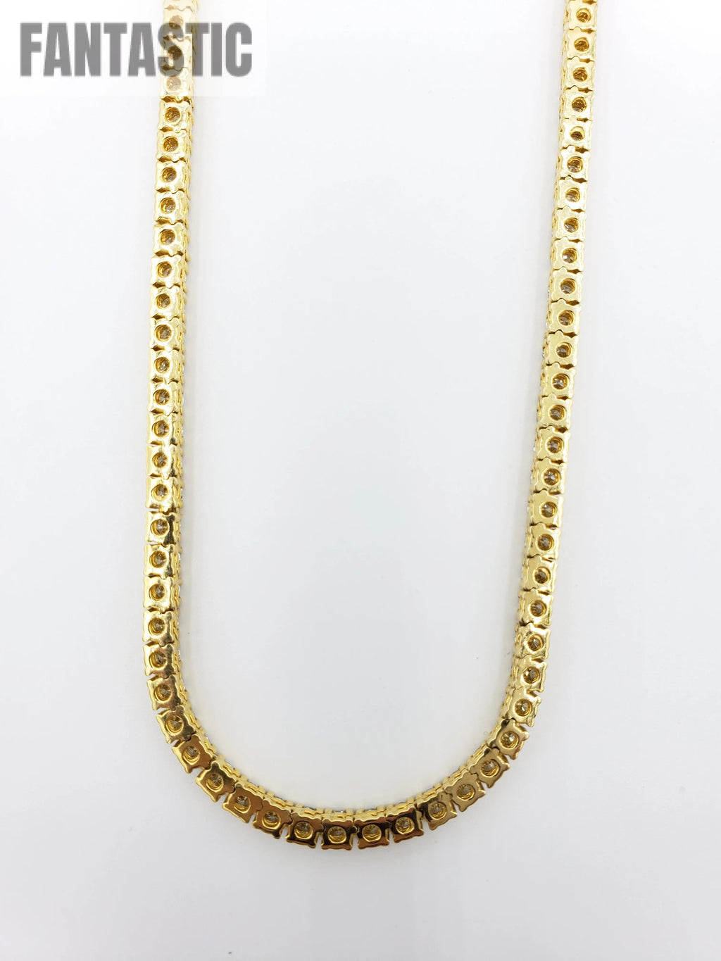 14K Gold- Diamond Tennis Chain 23.5 Grams