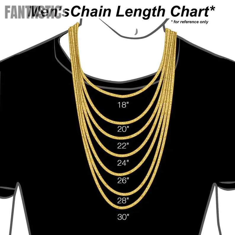 14K Gold- Hollow Figaro Diamond Cut (Pave) Chain