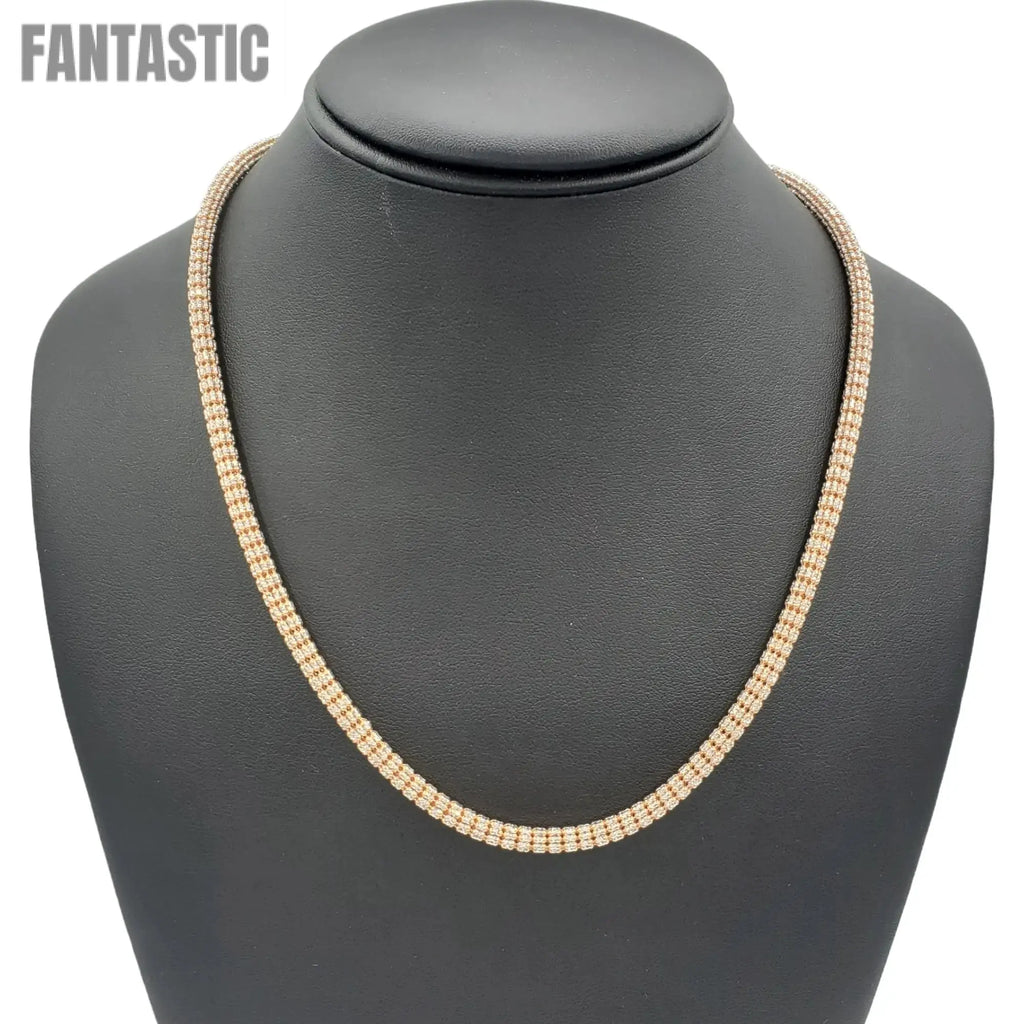 14K Gold- Ice Chain (Rose Gold)