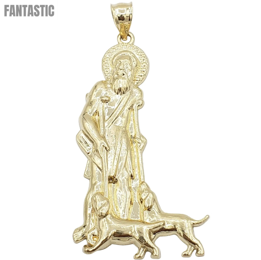 14K Gold- Saint Lazarus Pendant