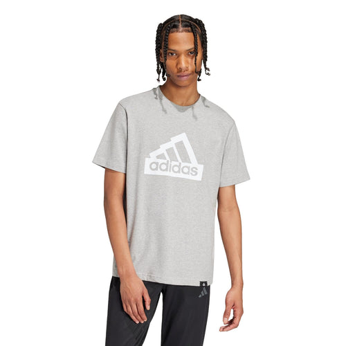 adidas メンズ トールサイズ モダン エッセンシャルズ グラフィック Tシャツ ミディアムグレーヘザー
