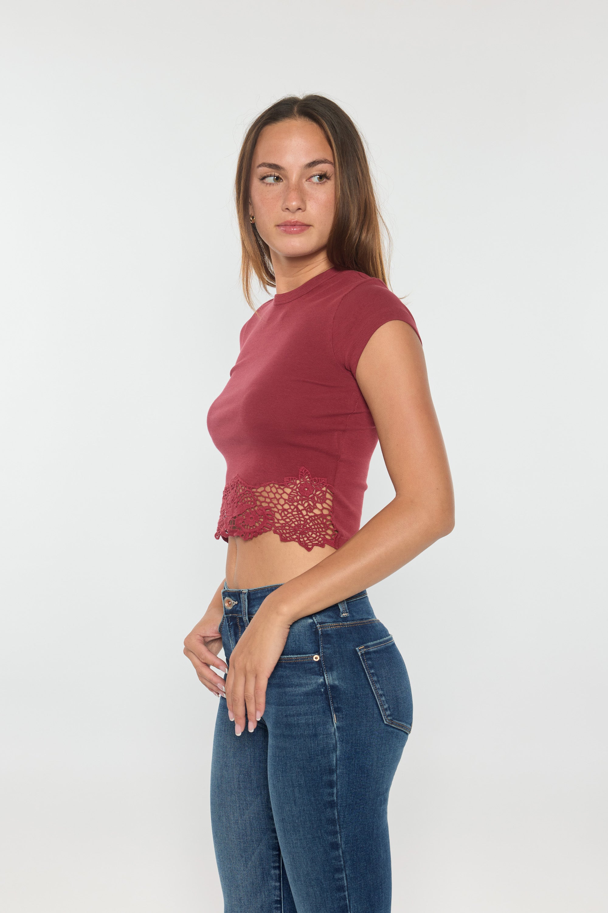 High Rise Hip Padded Bootcut Jeans