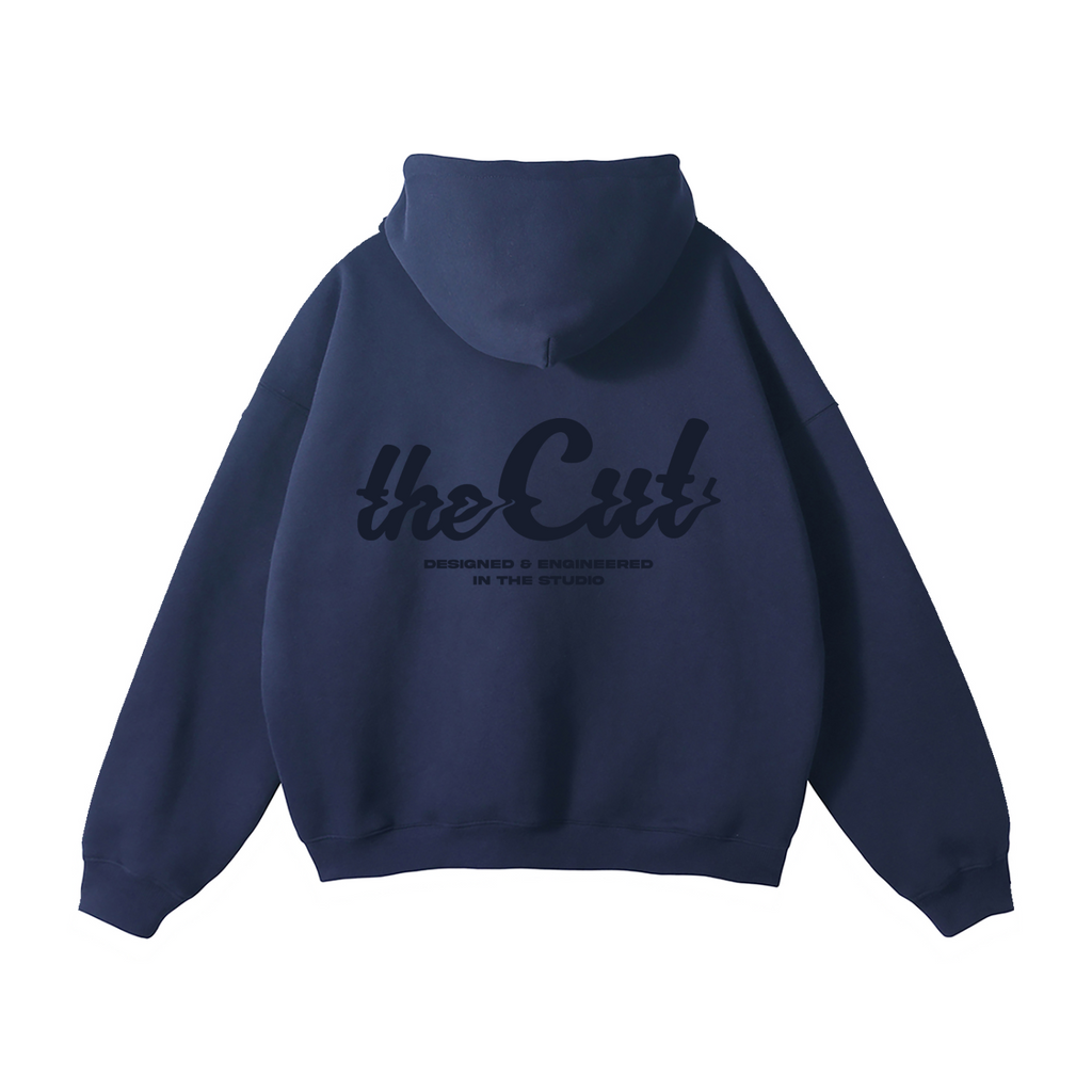 theCut Glitch Wave Navy Print Hoodie