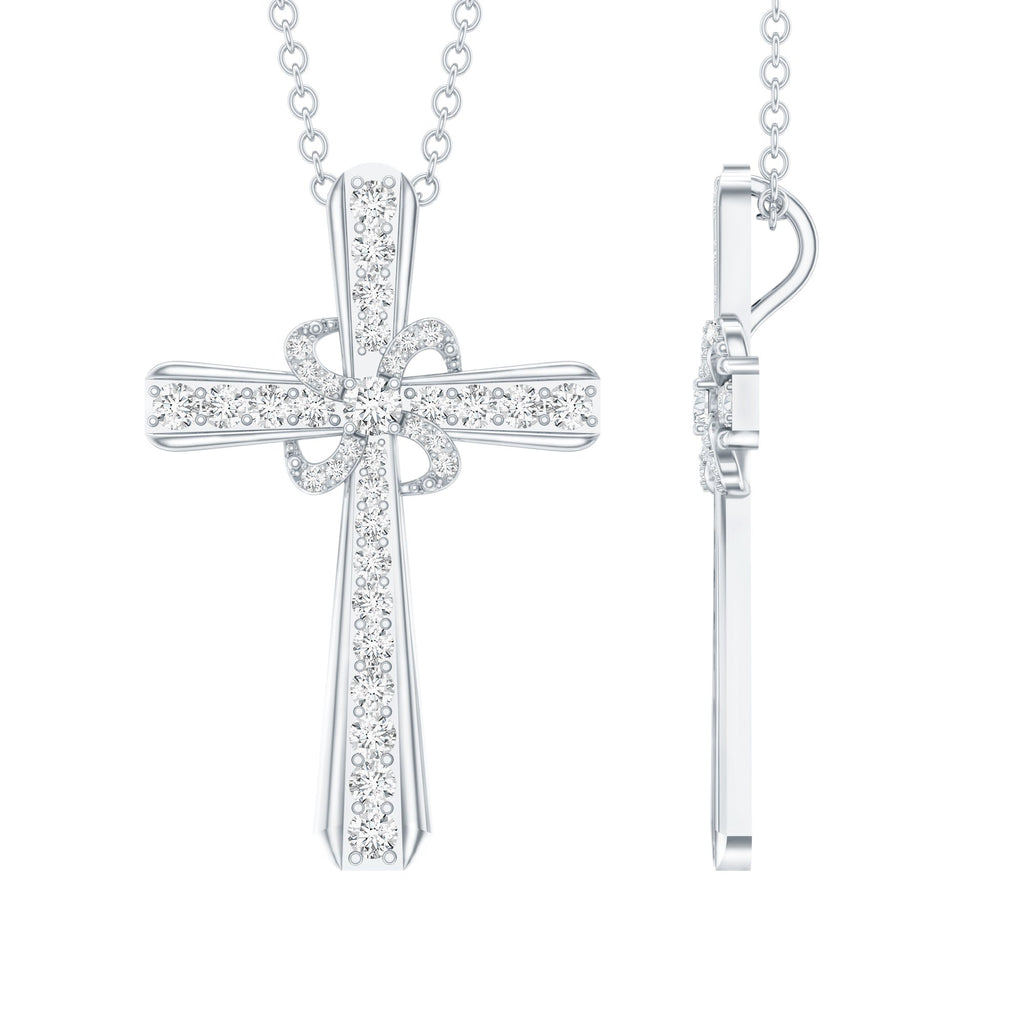 Lab Grown Diamond Catholic Cross Necklace