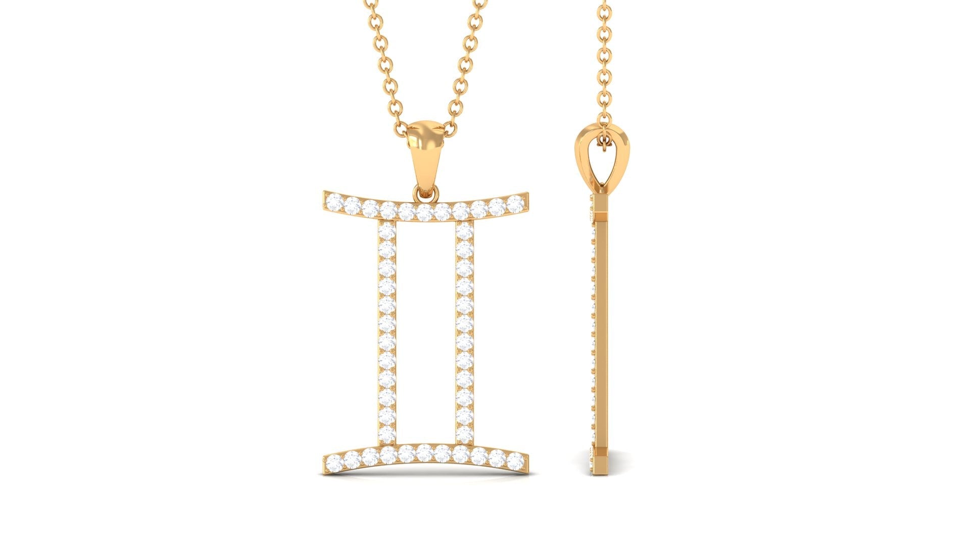 Gemini Necklace with Certified Lab Grown Diamond