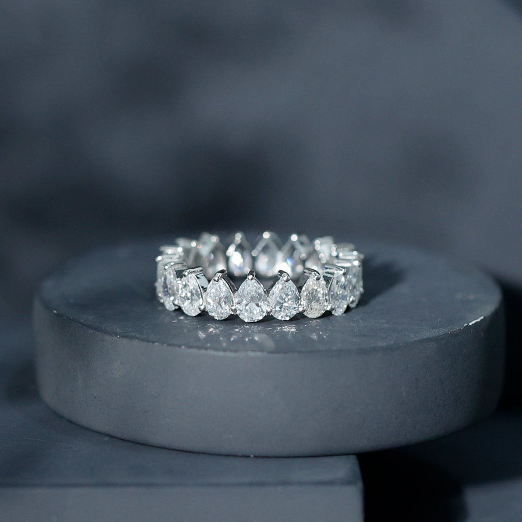 Lab Grown Diamond Teardrop Wedding Band