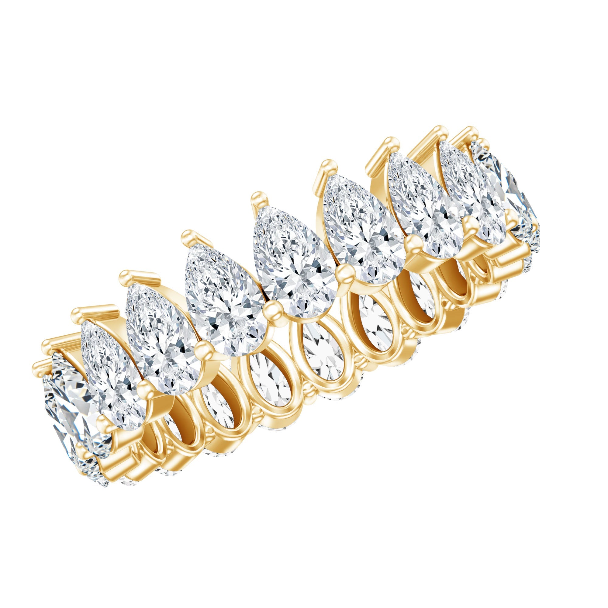 Lab Grown Diamond Teardrop Wedding Band