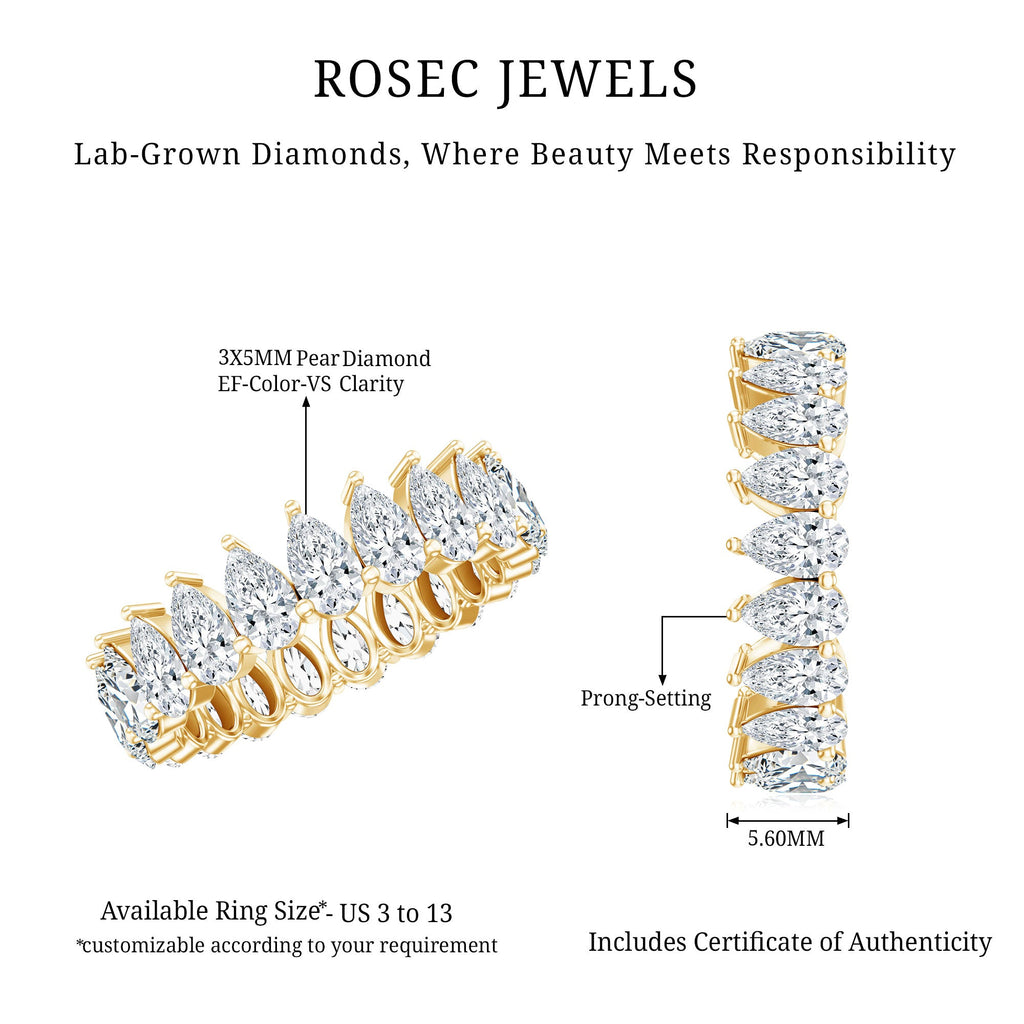 Lab Grown Diamond Teardrop Wedding Band