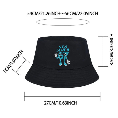 67 Cartoon Printed Kids Bucket Hat | Unisex Sun Hat for Outdoor Play