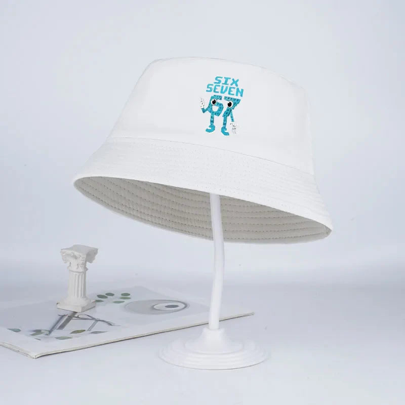 67 Cartoon Printed Kids Bucket Hat | Unisex Sun Hat for Outdoor Play
