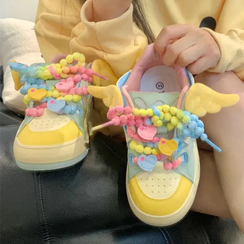 Angel On A Rainbow Platform Sneakers