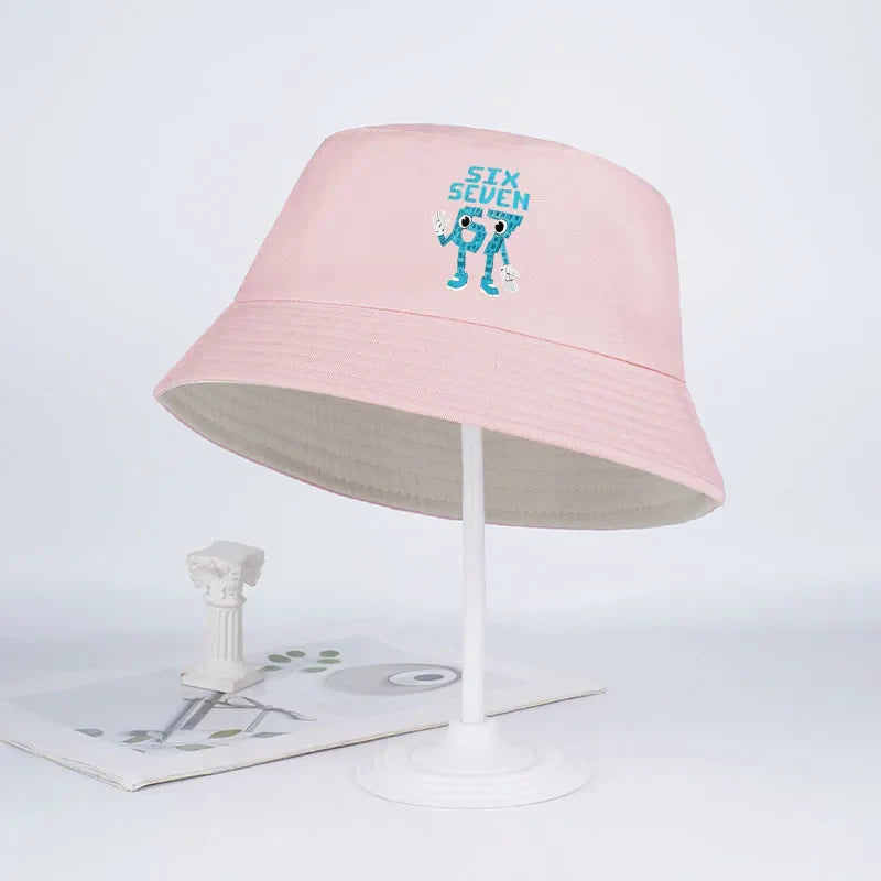 67 Cartoon Printed Kids Bucket Hat | Unisex Sun Hat for Outdoor Play