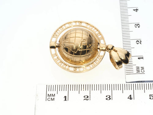 14K Gold World Is Yours Pendant