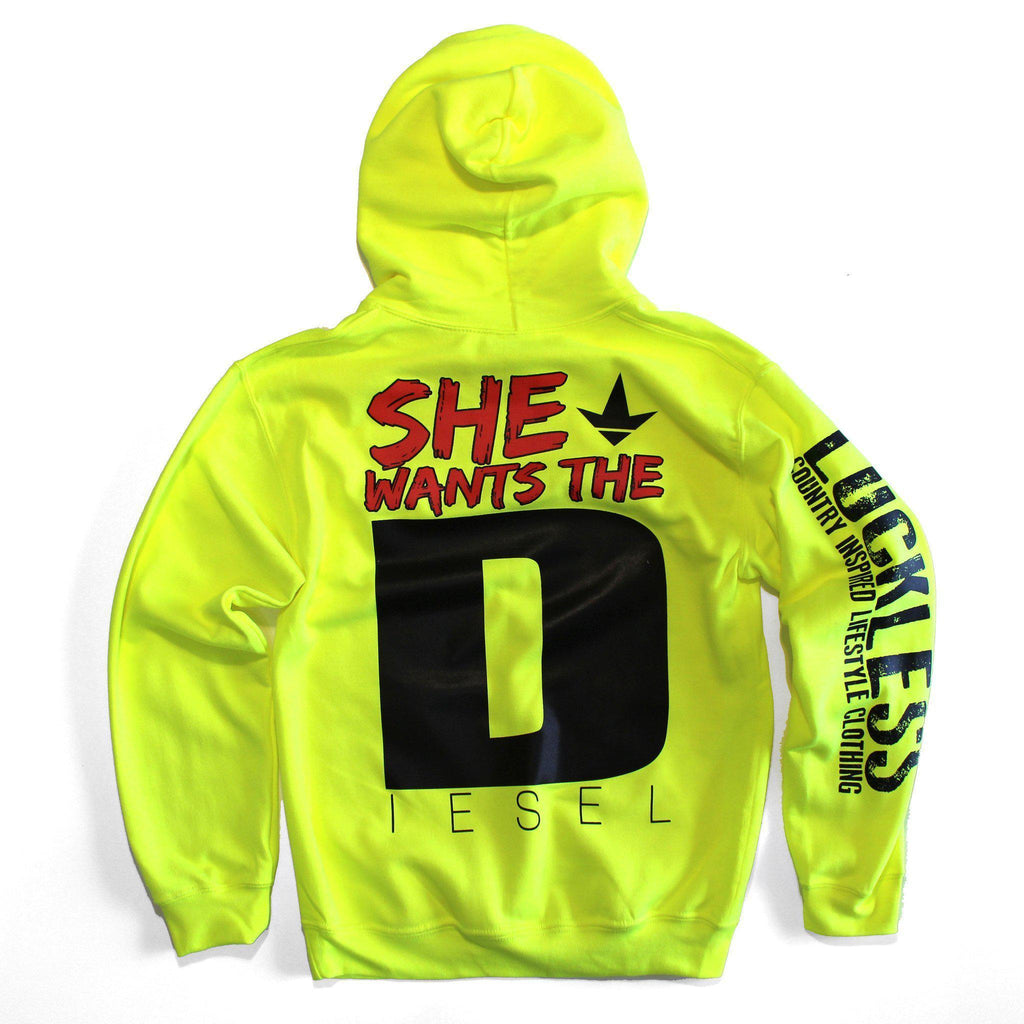 She Wants the Diesel | Funny Men's and Women's Black Country Hoodie