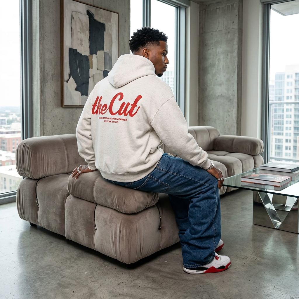 theCut Classic Hoodie Oat Gray